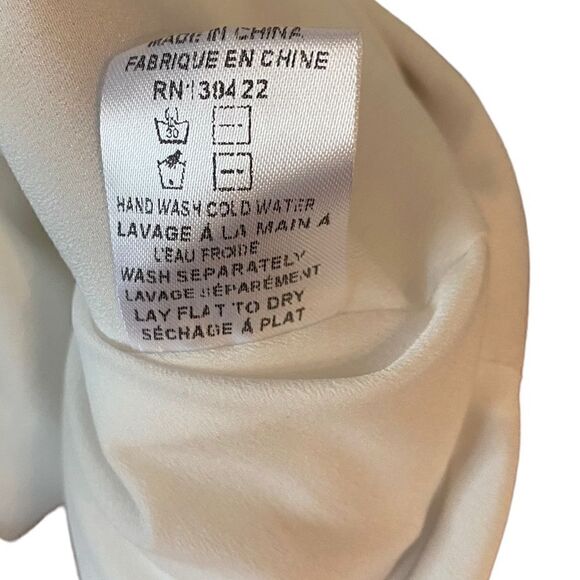 Tobi Sz XS Cream Gauze Peach Embroidered Design Flowy Off/On Shoulder Top - Picture 8 of 8